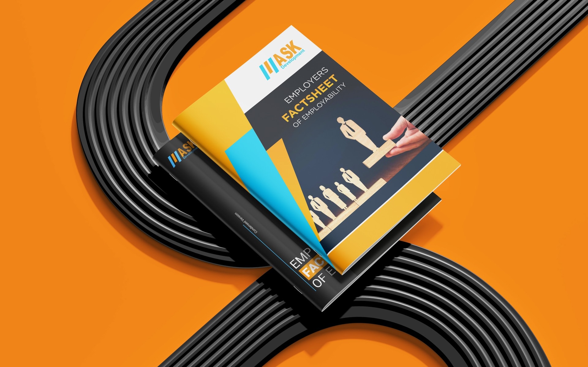 The two editions on an orange ground, cropped for the home featured card